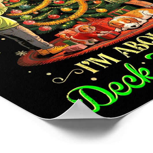 From The Windows To The Walls Funny Christmas Tree Poster (Ecke)