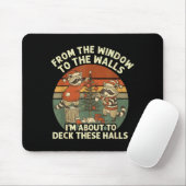 From The Windows To The Walls Funny Retro Raccoon  Mousepad (Mit Mouse)