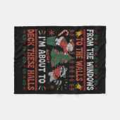 From The Windows To The Walls Raccoon Christmas Ug Fleecedecke (Vorderseite (Horizontal))