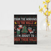 From The Windows To The Walls Raccoon Christmas Ug Karte (Gelbe Blume)