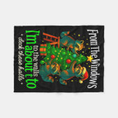 From The Windows To The Walls Raccoon Funny Christ Fleecedecke (Vorderseite (Horizontal))