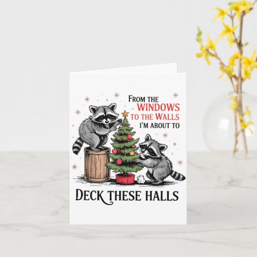 From The Windows To Walls I'm About Deck These Hal Karte (Gelbe Blume)