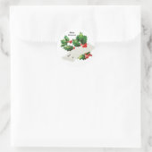 From To Holly Berries Merry Christmas Sticker (Tasche)