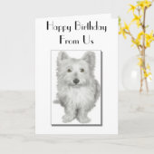 'From Us' Birthday Card Karte (Gelbe Blume)