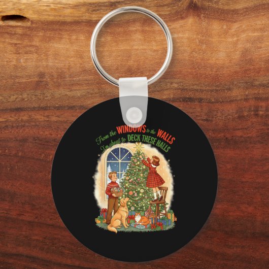 From Windows To The Walls Deck These Halls Gift Schlüsselanhänger (Vorderseite)