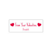 From Your Valentine with 2 Hearts and Name Permastempel (Design)