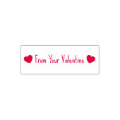 From Your Valentine with 2 Hearts Text Template Permastempel (Design)