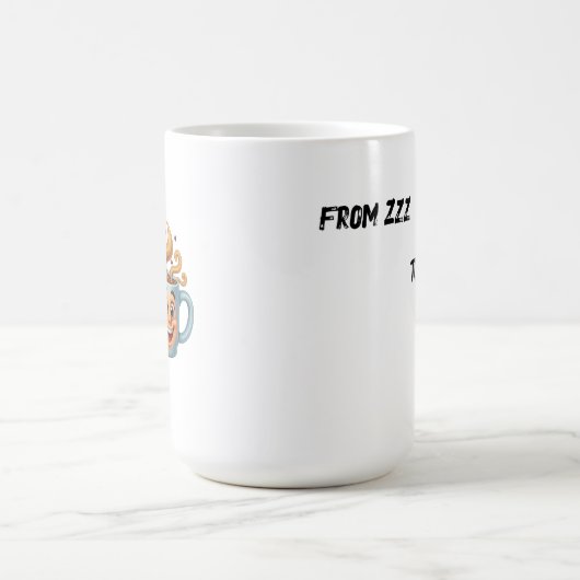 From Zzz to Zoom" T-Shirt - Coffee Mug Face Kaffeetasse (Mittel)