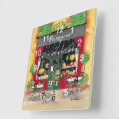 Fromagerie French Café Clock Quadratische Wanduhr (Winkel)
