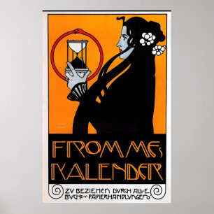 Fromme's Kalender 1899 POSTER DRUCK A5A1 Vintage
