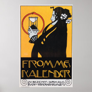 FROMMES KALENDER, österreichischer Künstler Koloma Poster