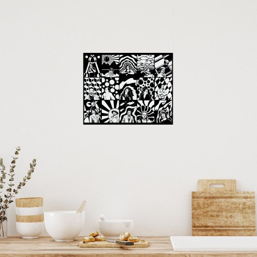 Frond Shrimp Poster (Küche)