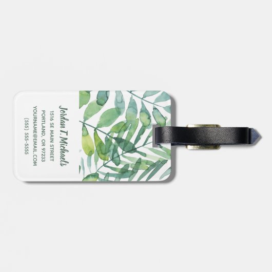 Frond Waltz - Blätter "Palm Frond" Gepäckanhänger (Rückseite horizontal)