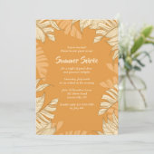 Fronds Sommerliche Party Einladung (Stehend Vorderseite)