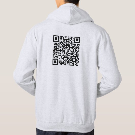 Front Add Logo Back QR Code Hoodie (Rückseite)