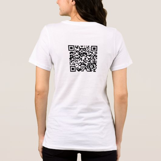 Front Add Logo Back QR Code Tri-Blend Shirt (Rückseite)