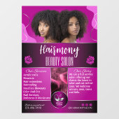 Front American Beauty Salon Fensteraufkleber (Blatt)