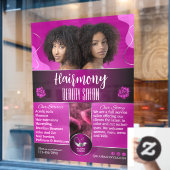 Front American Beauty Salon Fensteraufkleber (Café-Fenster)