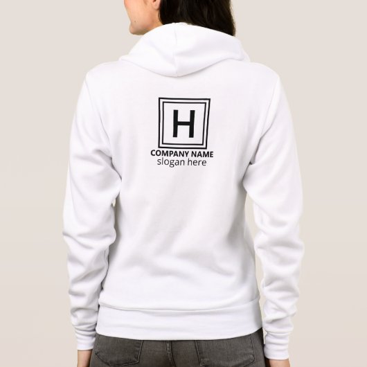 Front And Back Custom Text Hoodie (Rückseite)