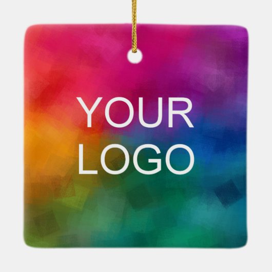 Front And Back Double Sided Print Business Logo Keramikornament (Rückseite)