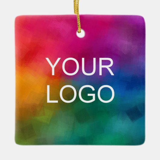 Front And Back Double Sided Print Business Logo Keramikornament (Vorderseite)