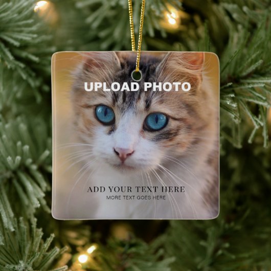 Front And Back Double Sided Printing Pet Memorial Keramikornament (Baum)