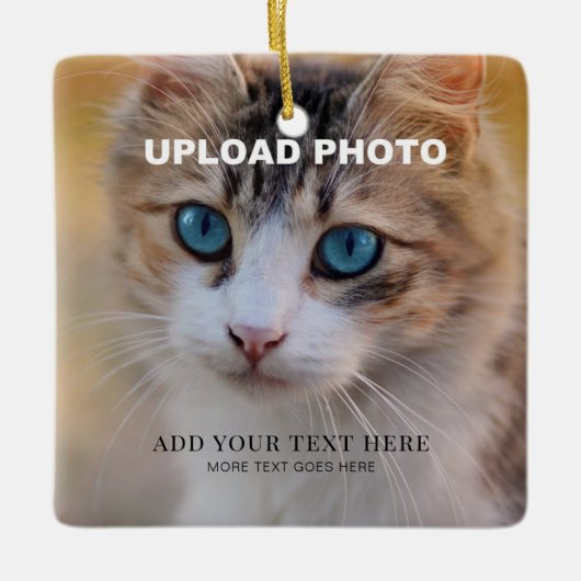 Front And Back Double Sided Printing Pet Memorial Keramikornament (Vorderseite)