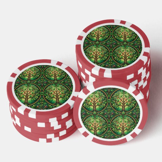Front and back view of a poker chip  (Stapel)