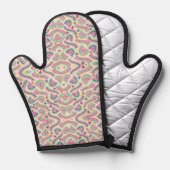 Front and back view of an oven mitt ofenhandschuh (Vorderseite/Rückseite)