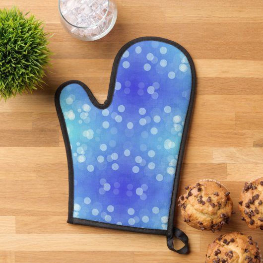 Front and back views of an oven mitt. ofenhandschuh (Oben unten)