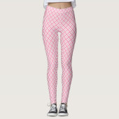 Front and back views of pink plaid leggings worn  (Vorderseite)