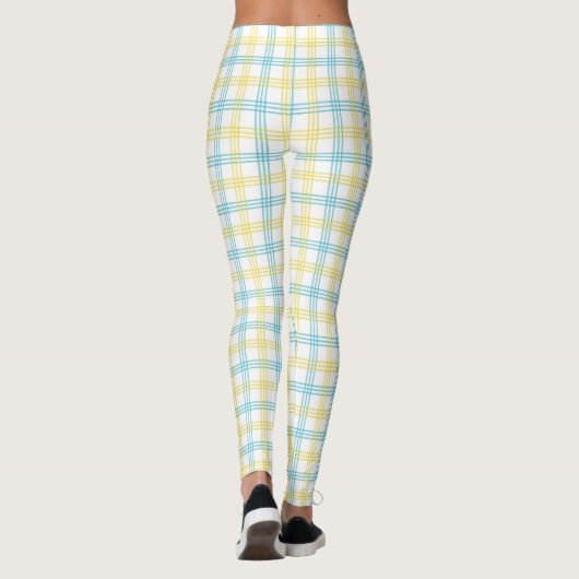 Front and back views of plaid leggings (Rückseite)