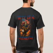 (Front And Back) WTF Is A Kilometer Funny Eagle T-Shirt (Rückseite)