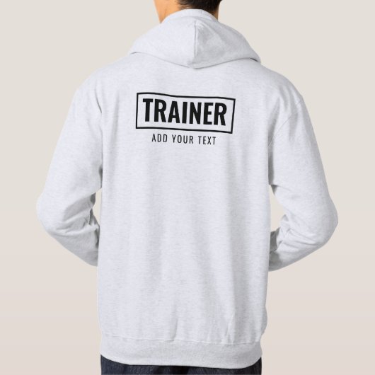 Front & Back Both Sided Print Mens Trainer Ash Hoodie (Rückseite)