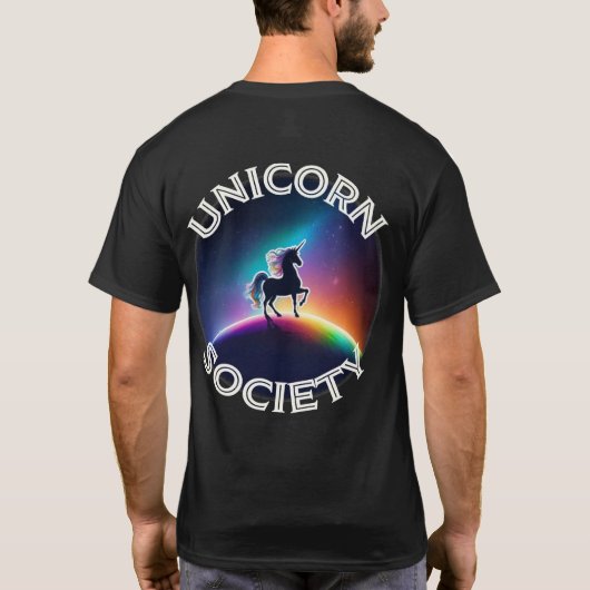 Front & Back der Unicorner Gesellschaft T-Shirt (Rückseite)