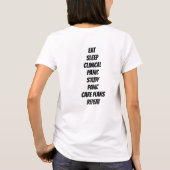 Front/Back Design Essensschläfte Klinisch T-Shirt (Rückseite)