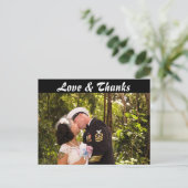 Front & Back Foto Vielen Dank Postcard Postkarte (Stehend Vorderseite)