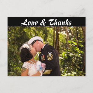 Front & Back Foto Vielen Dank Postcard Postkarte