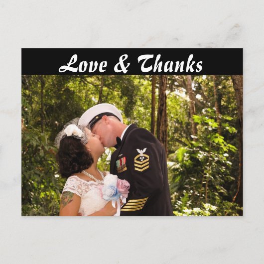 Front & Back Foto Vielen Dank Postcard Postkarte (Vorderseite)