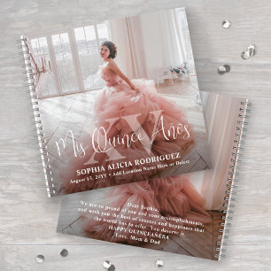 Front & Back Fotos Mis XV Años Quinceañera Gast Notizblock