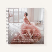 Front & Back Fotos Mis XV Años Quinceañera Gast Notizblock (Vorderseite)