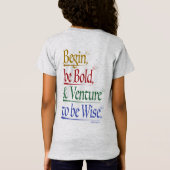 Front & Back - magische Horace Quote Girls' Slide T-Shirt (Rückseite)