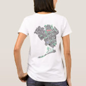 Front & Back Print Queens New York Typografy T-Shi T-Shirt (Rückseite)