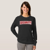 Front & Back Print Womens Long Sleeve Security T-Shirt (Vorne ganz)