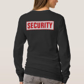 Front & Back Print Womens Long Sleeve Security T-Shirt (Rückseite)
