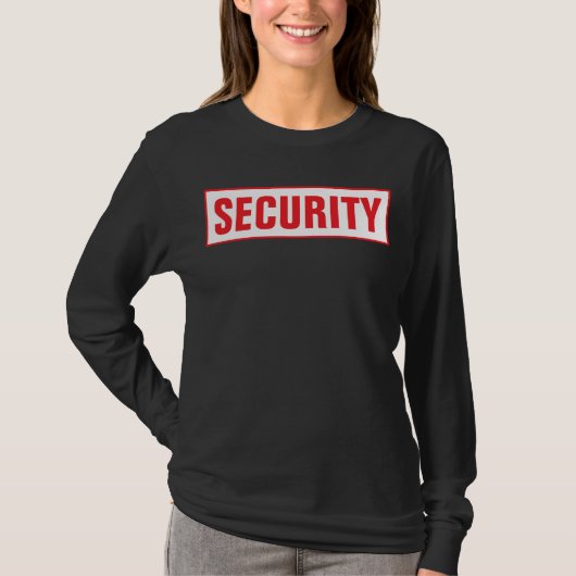 Front & Back Print Womens Long Sleeve Security T-Shirt (Vorderseite)