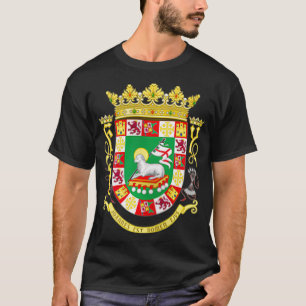 FRONT & BACK Puerto Rico Wappen Reißverschluss Jac T-Shirt