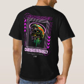 Front + Back Skull Art besessen Design-Trend T-Shirt (Rückseite)