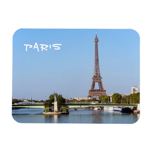 Front de Seine und Eiffelturm - Paris, Frankreich Magnet (Horizontal)
