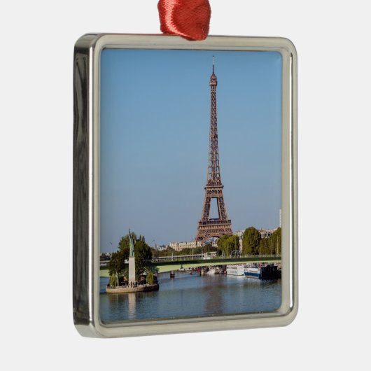 Front de Seine und Eiffelturm - Paris, Frankreich Ornament Aus Metall (Rechts)